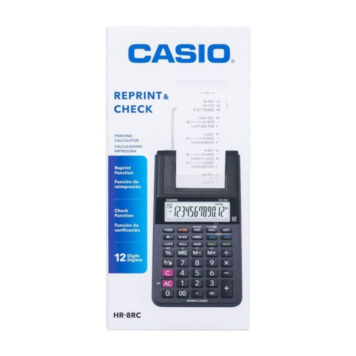 GENERICO - Calculadora Casio Con Impresora Hr-8rc Reprint Check