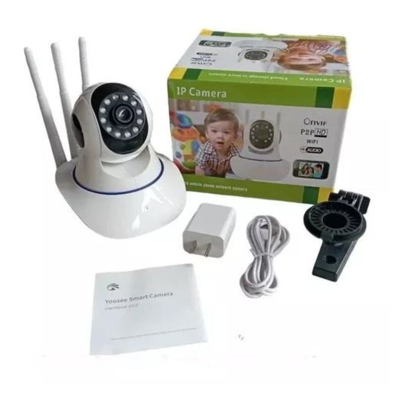 GENERICO - Camara De Seguridad Hd Robótica Ip Wifi 3 Antenas App Yoosee