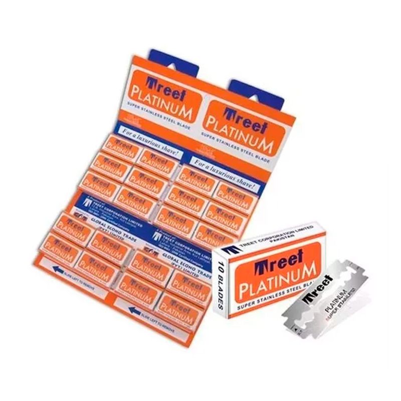 VITTORIA - Cuchillas Para Afeitar Treet Platinum x100 Unidades Barbería