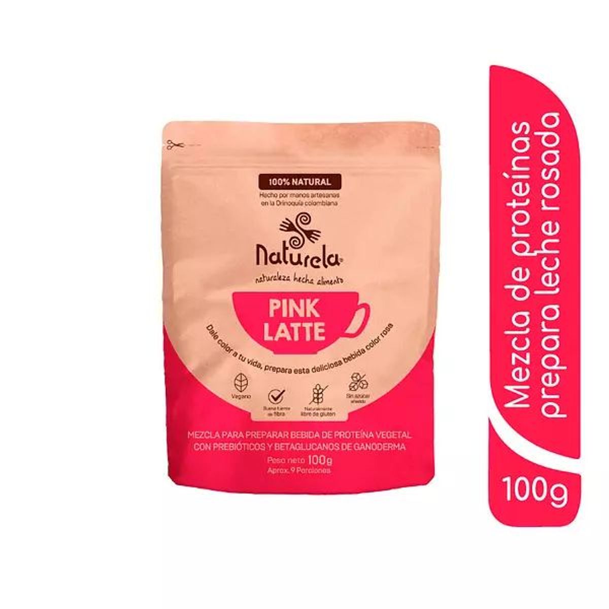 NATURELA - Leche Rosada Naturela X 100g - Pink Latte