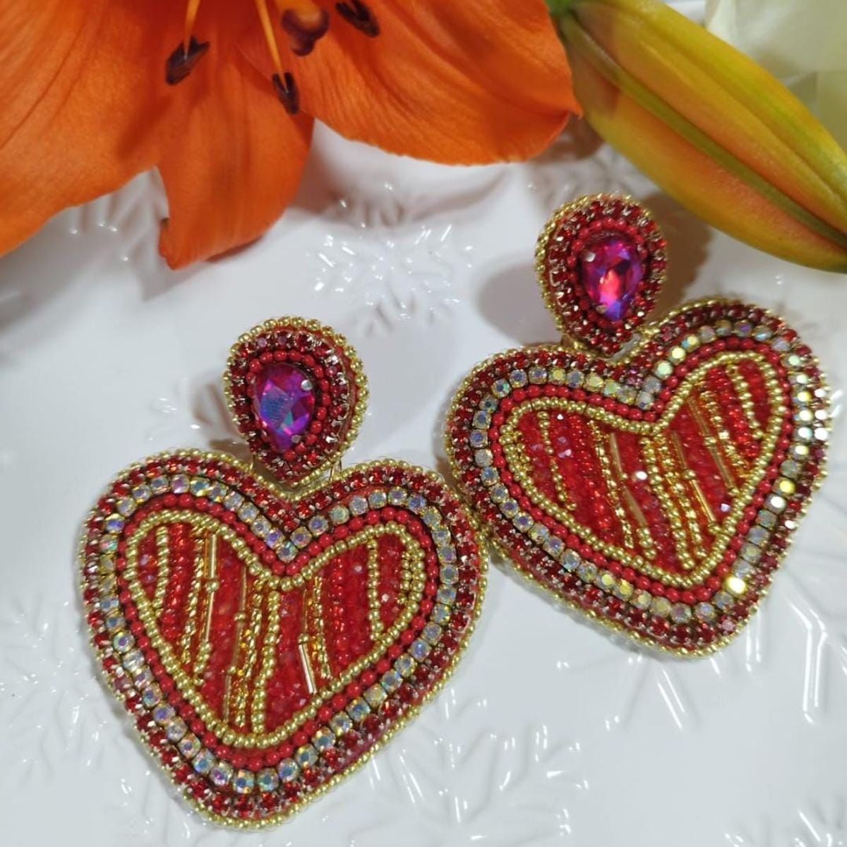 GENERICO - Aretes artesanales en Corazon