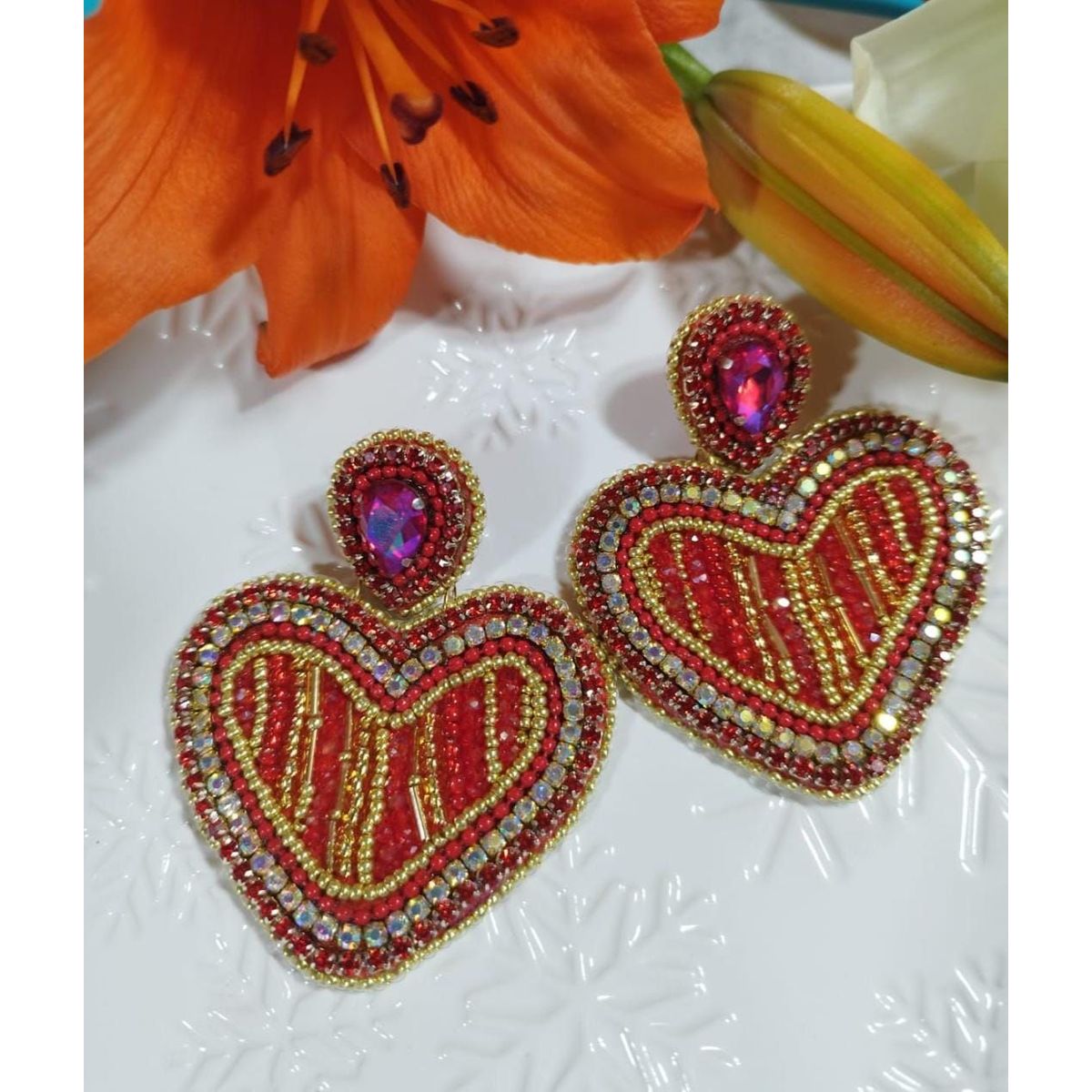 GENERICO - Aretes artesanales en Corazon