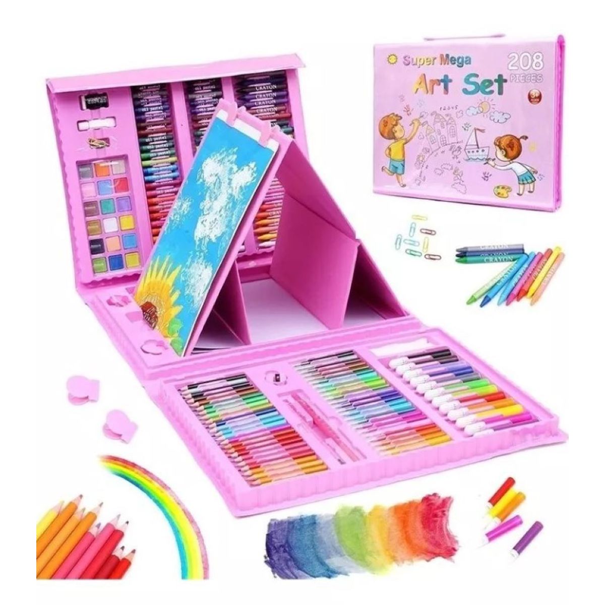 ZHOPI CO - Set De Arte Maleta Para Niños 208 Piezas Creatividad Dibujo