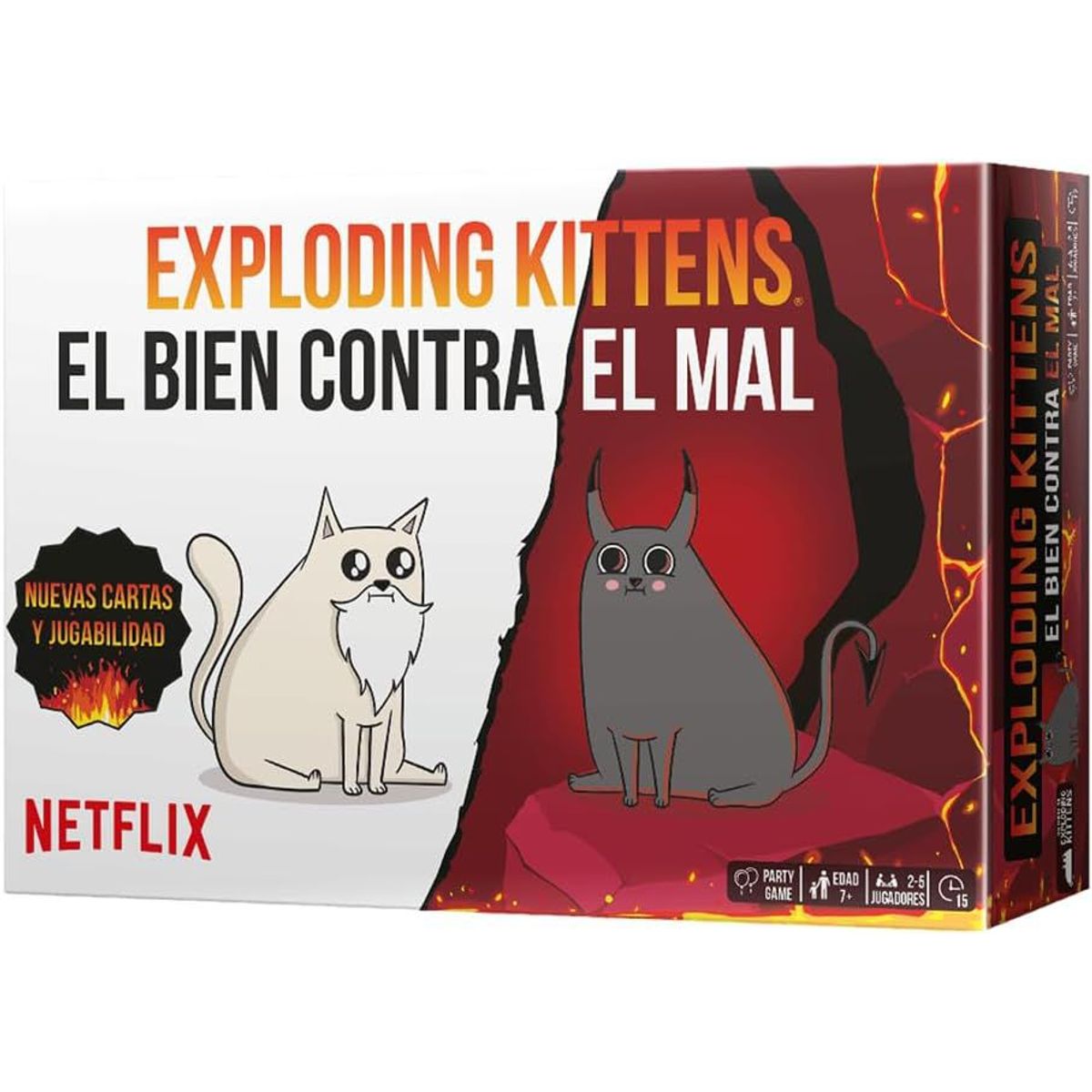ASMODEE - Juego De Mesa Exploding Kittens El Bien Contra El Mal Cartas