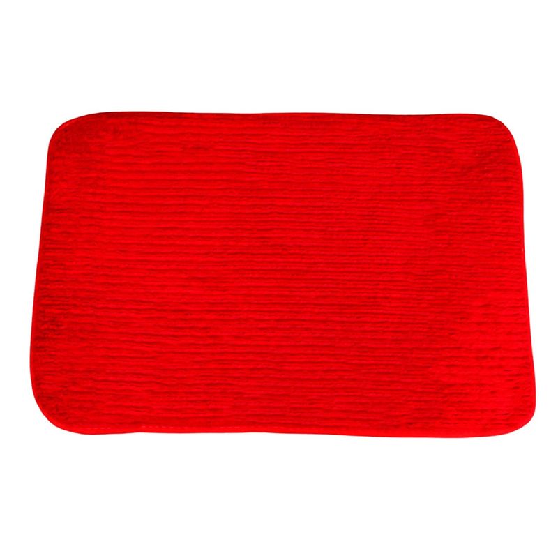 XIONG CHENG - Tapete Alfombra Diseño Canales Rojo 60x40cm Antideslizante Hogar