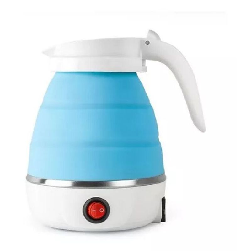 GENERICO - Tetera  Eléctrica Calentador Hervidor De Agua Plegable 600ml azul