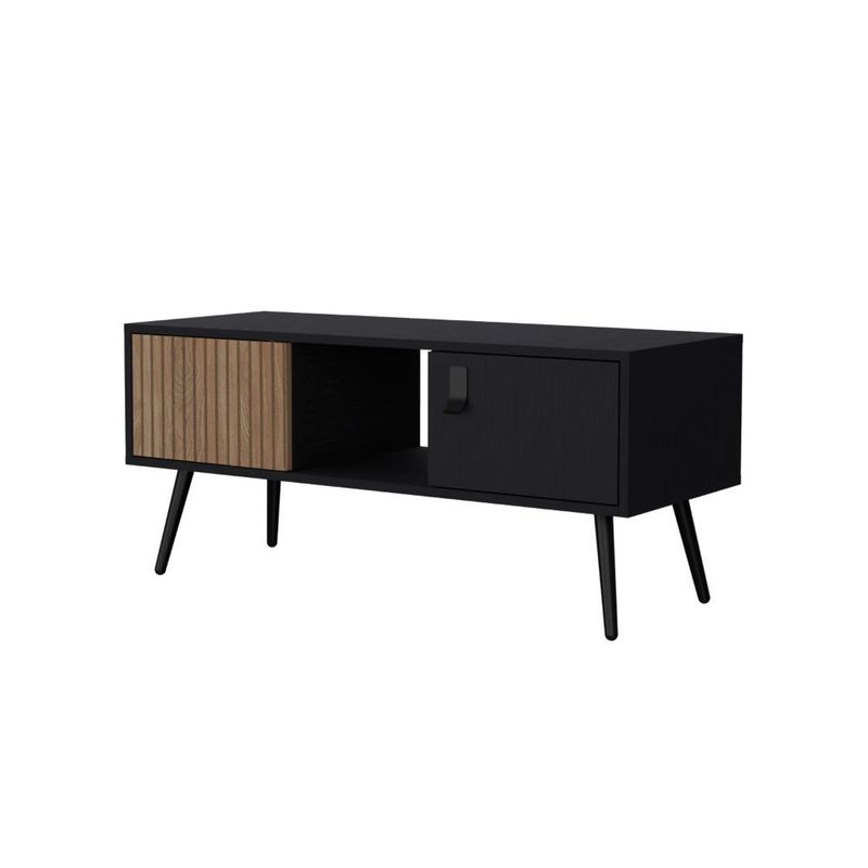 RTA DESIGN - Mesa de Centro Mirabella, Wengue y Lenno, 2 Puertas Batientes