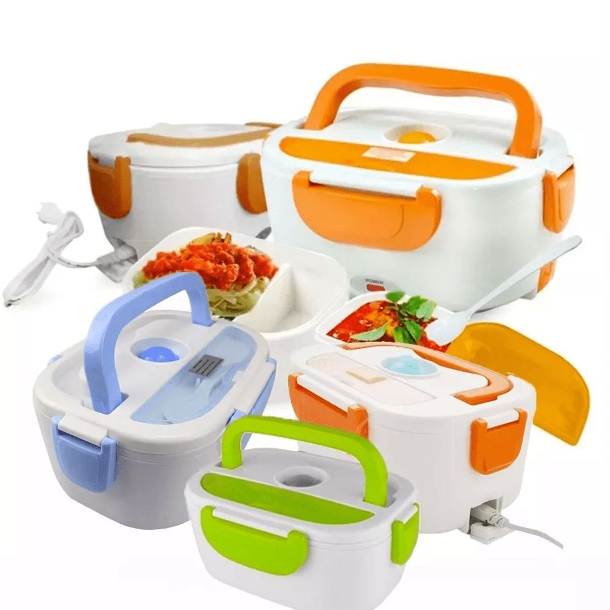 GENERICO - Lonchera Eléctrica Porta Comidas Portatil azul