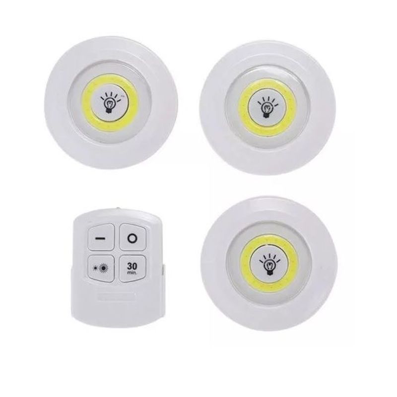GENERICO - Lampara Luces Led X3 Iluminación Con Control Hogar Armario