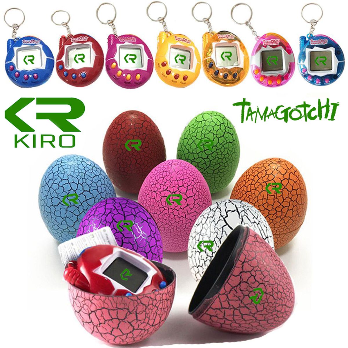 GENERICO - TAMAGOTCHI 168 MASCOTAS VIRTUALES HUEVO DINOSAURIO LLAVERO