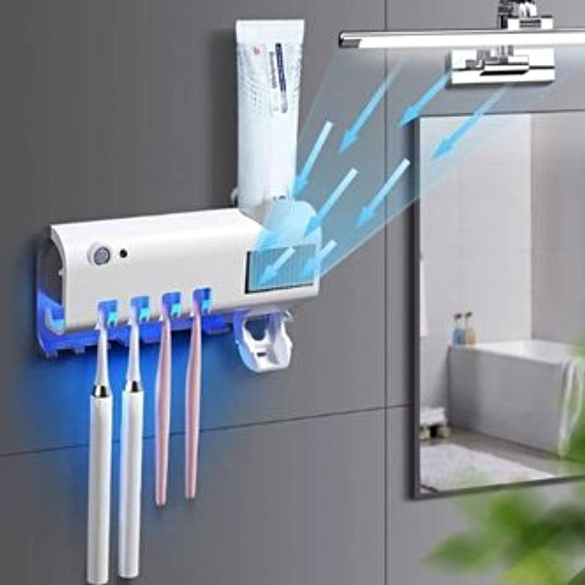 GENERICO - Soporte Esterilizador Cepillos  Dispensador Crema Dental