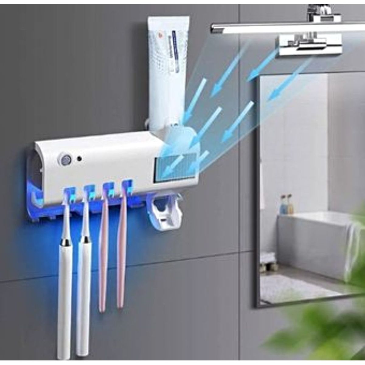 GENERICO - Soporte Esterilizador Cepillos  Dispensador Crema Dental