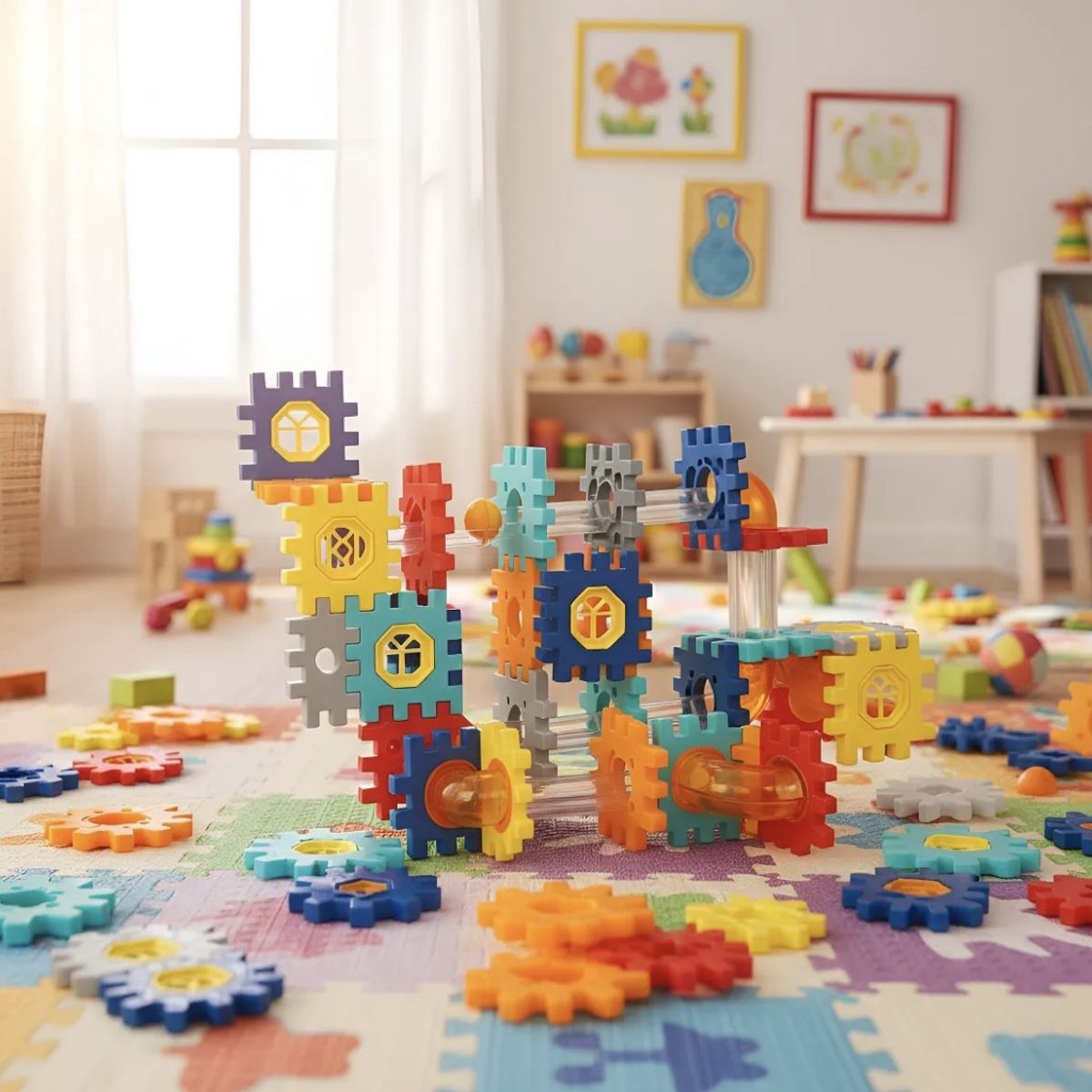 GENERICO - Bloques de Construccion Didactico Niños Juguete 74 piezas