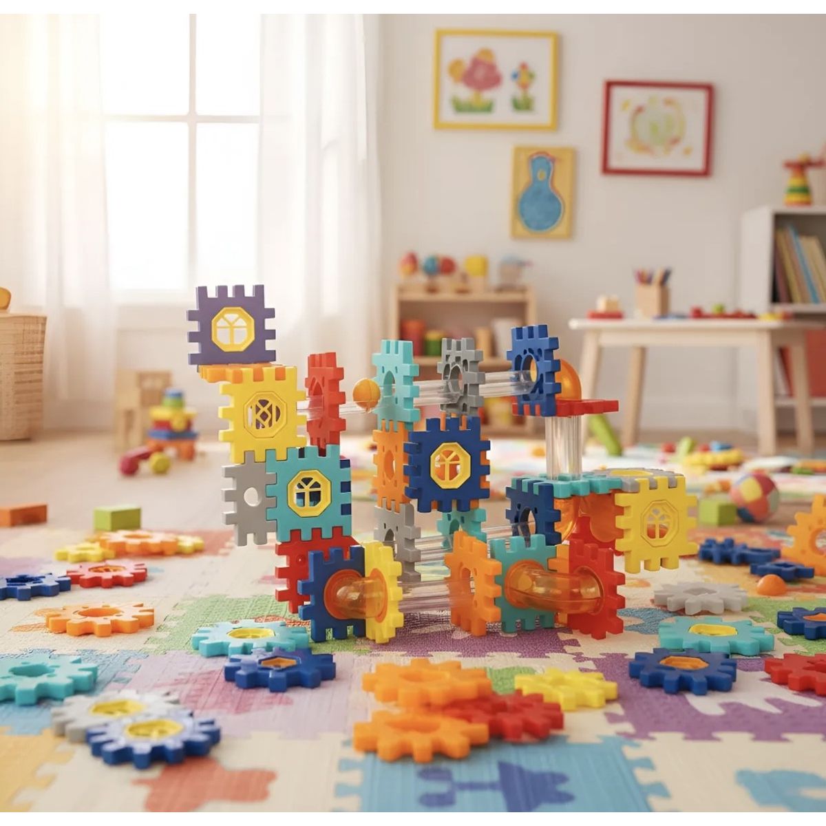 GENERICO - Bloques de Construccion Didactico Niños Juguete 74 piezas