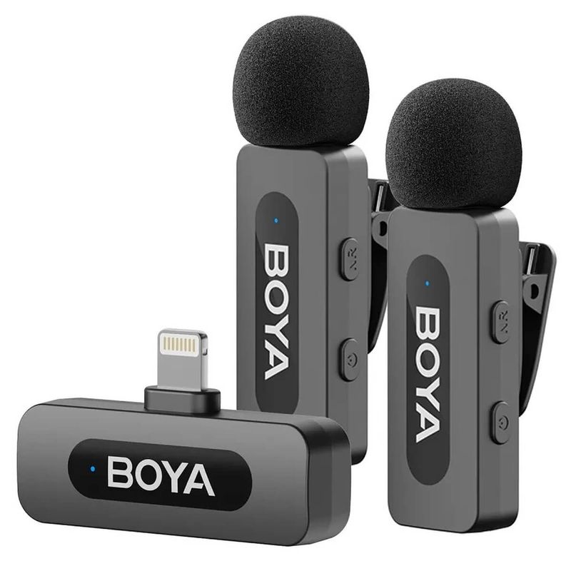 BOYA - BOYA BY-V2 Microfonos Omnidireccionales para iPhone o iPad
