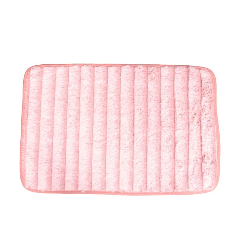 XIONG CHENG - Tapete Alfombra Antideslizante Rosa 58x38cm Diseño Lineas