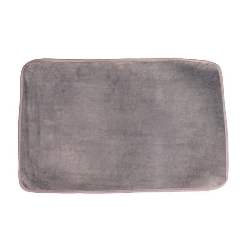SHENGKE - Tapete Alfombra Antideslizante Gris 58x38cm Terciopelo Corto