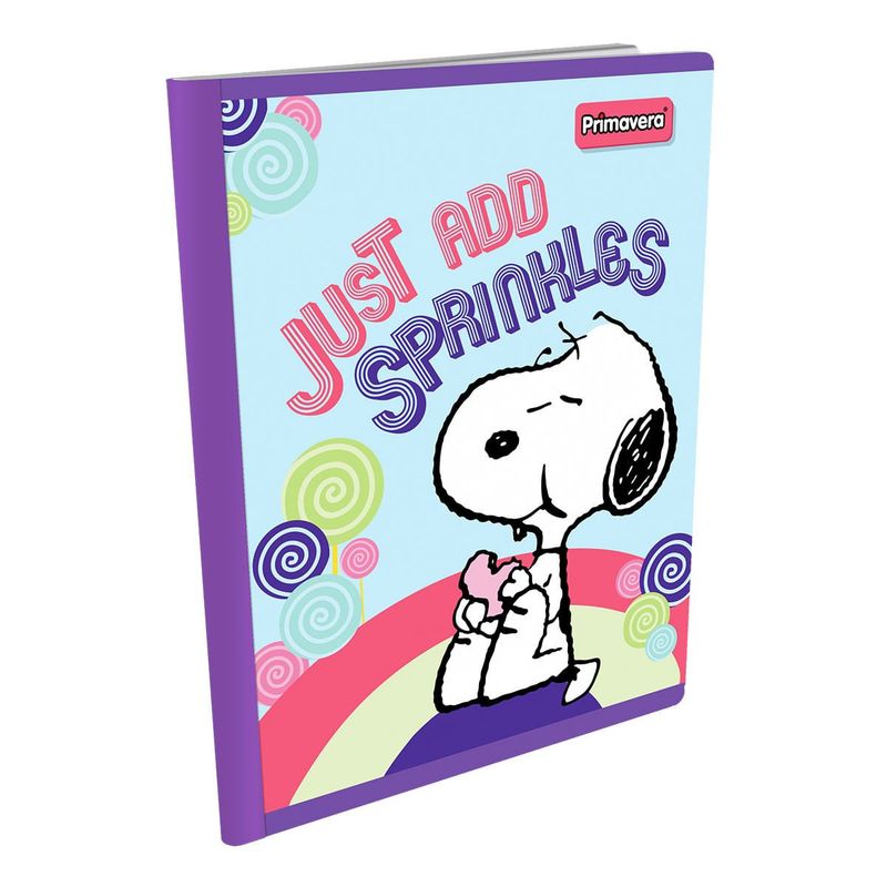 PRIMAVERA - Cuaderno Cosido Peanuts Snoopy Just and Sprinkles 50 Hojas Ferrocarril