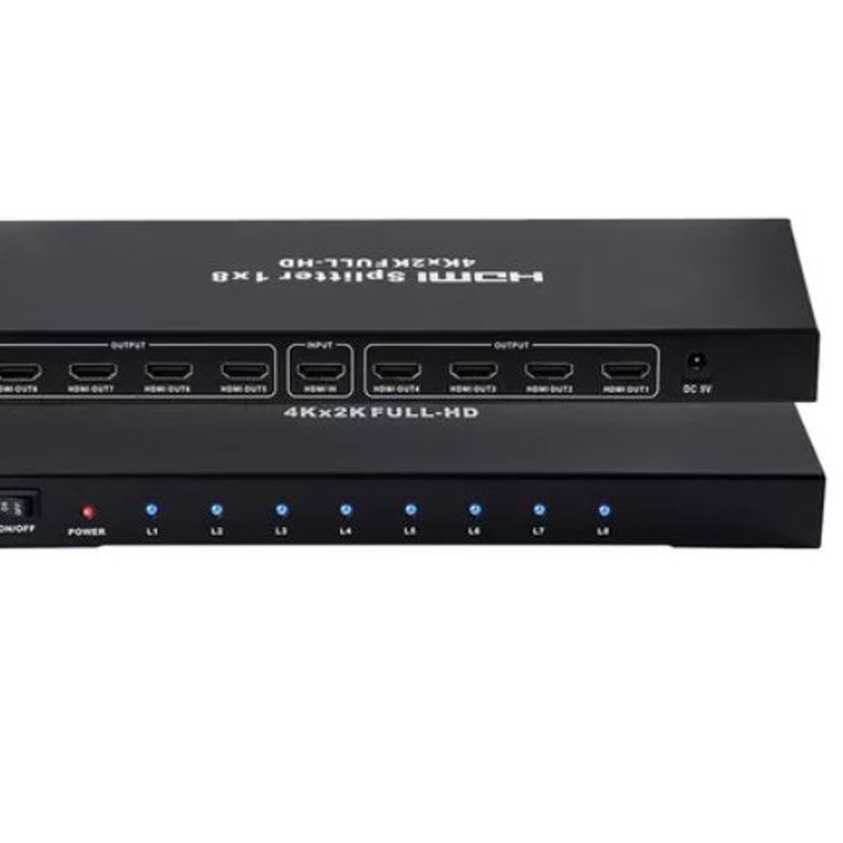 GENERICO - Multiplicador Splitter Hdmi, 1 Entrada X 8 Salidas, 1080 1x8