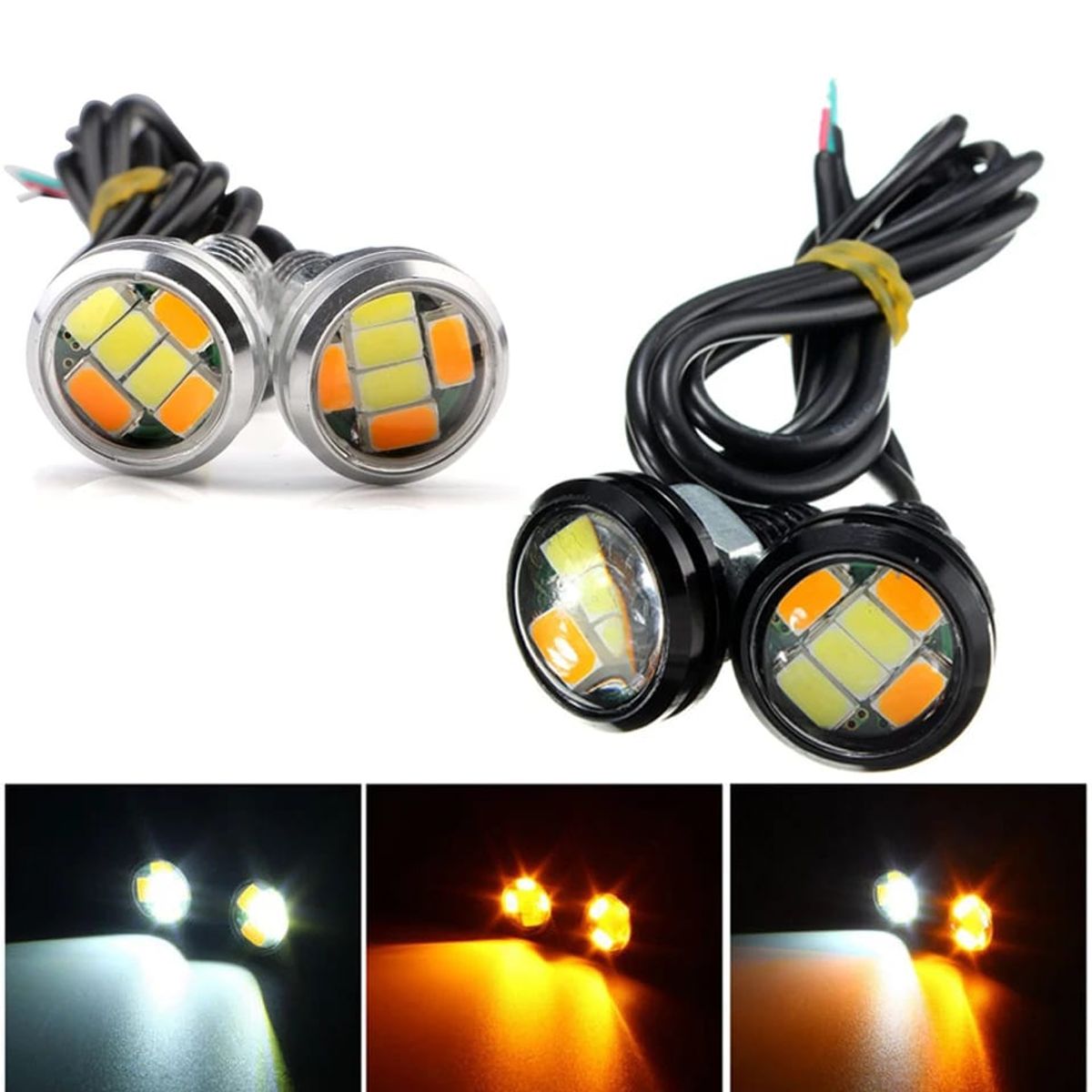 UNIVERSAL - Bombilla Led De Ojo De Águila De 23 Mm, Drl Luz Ultrafina Im