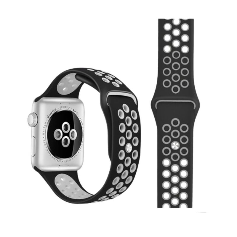 GENERICO - Manilla deportiva en silicona compatible con AppIe watch 42-44mm