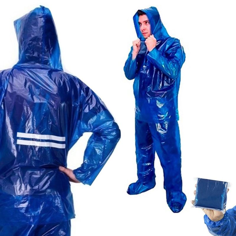 THE HOUSETRONICS - Traje Impermeable Plastico De Bolsillo 2und Talla XL