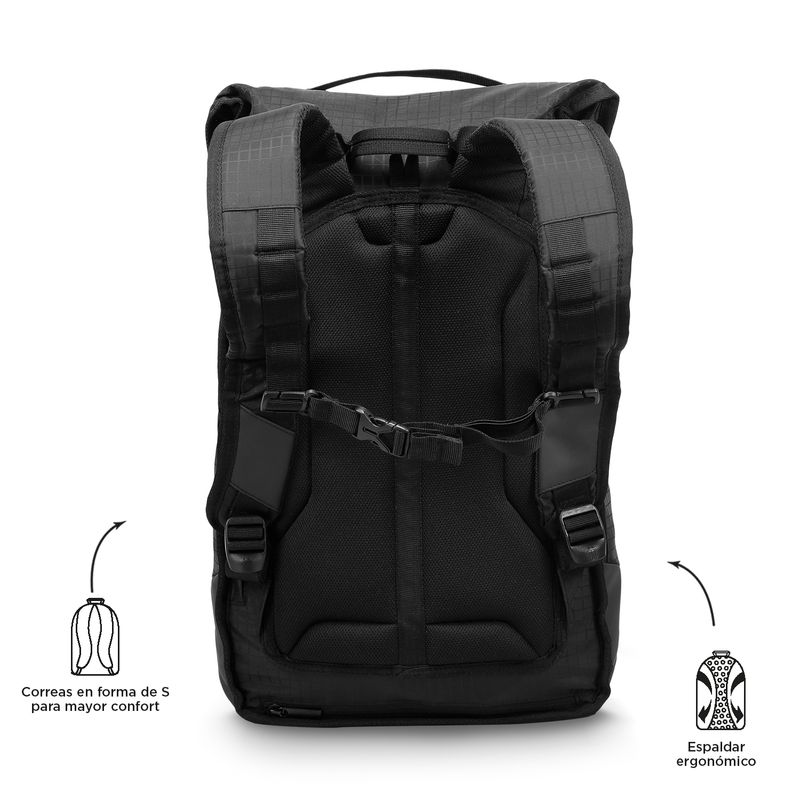 Morral para Moto Mottion porta PC 14” Negro TOTTO