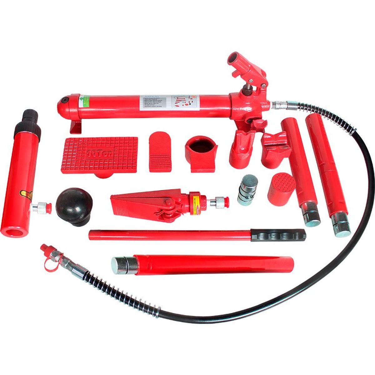 POWER - Gato Porta Power Hidráulico De 10 Toneladas En Kit Automóvil