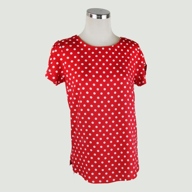 L Y H - Blusa Para Mujer Manga Corta Rojo Marca L&H