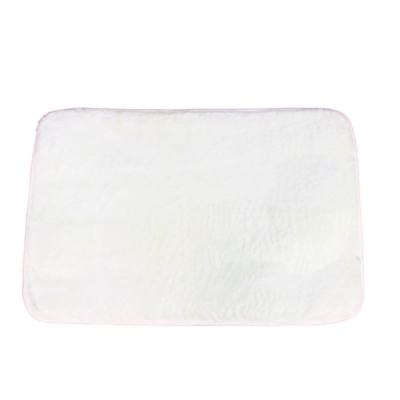 XIONG CHENG - Tapete Alfombra Antideslizante 58x38cm Terciopelo Blanco