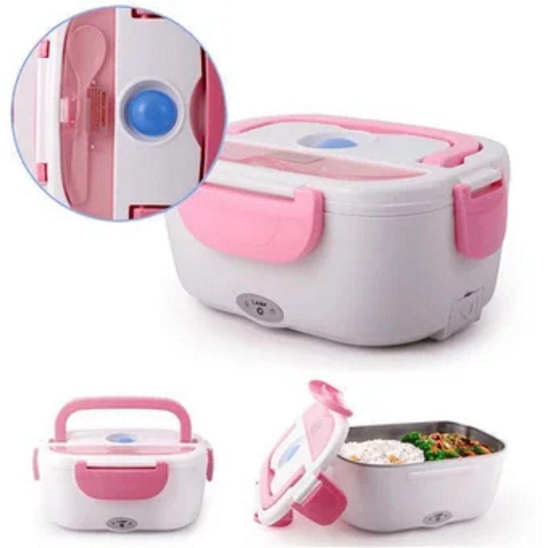 GENERICO - Lonchera Eléctrica Porta Comidas Portatil rosa