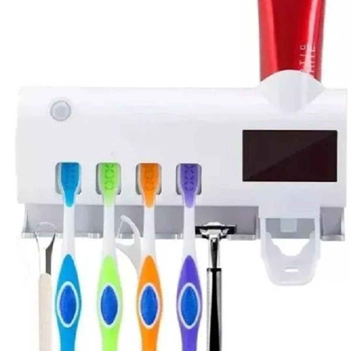 GENERICO - Porta Cepillos Dispensador De Pasta dental para baño
