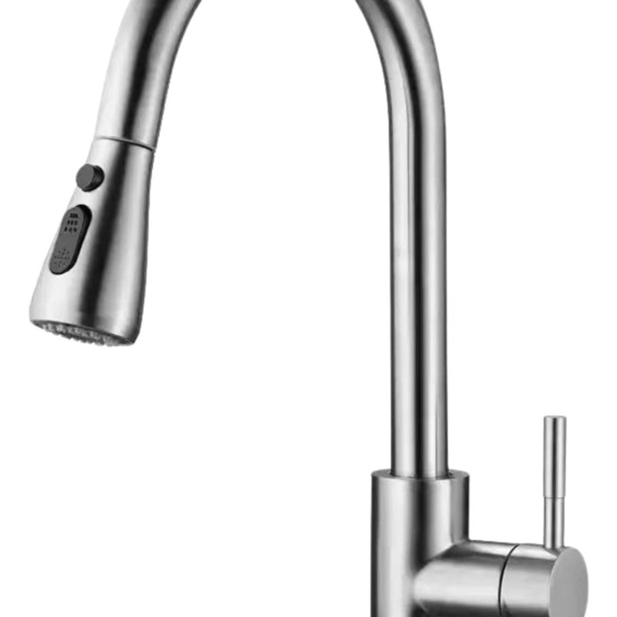 GENERICO - Llave Grifo Extensible Lavaplatos Monocontrol Niquel Plateada