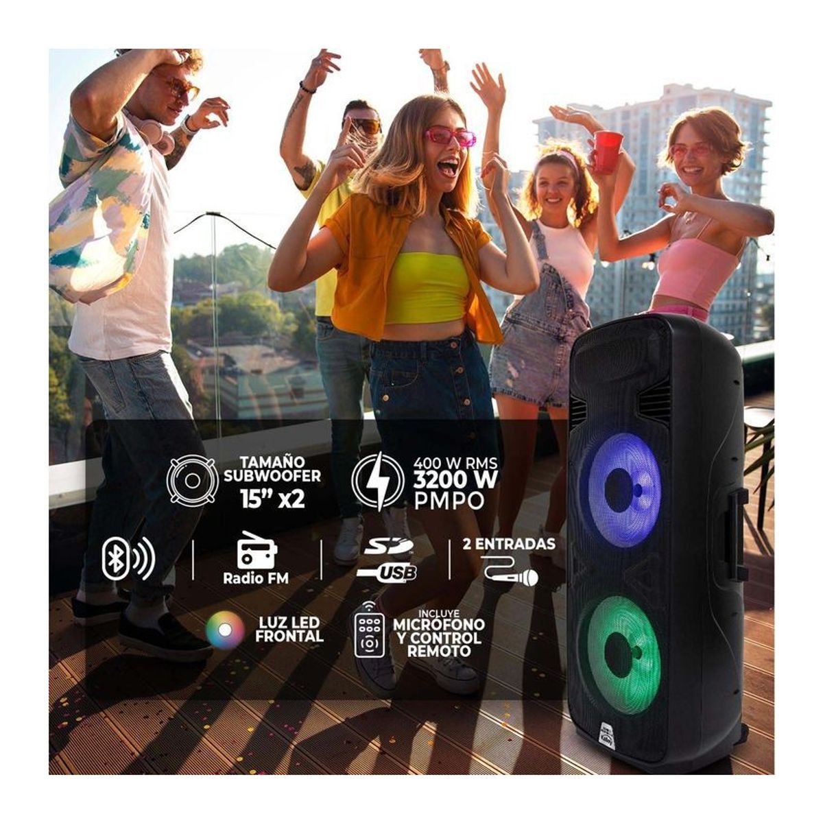 KALLEY - Parlante kalley k-spk400 negro