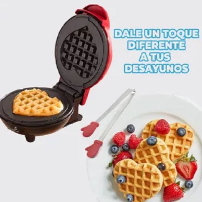 GENERICO - Mini wafflera de corazón eléctrica portátil