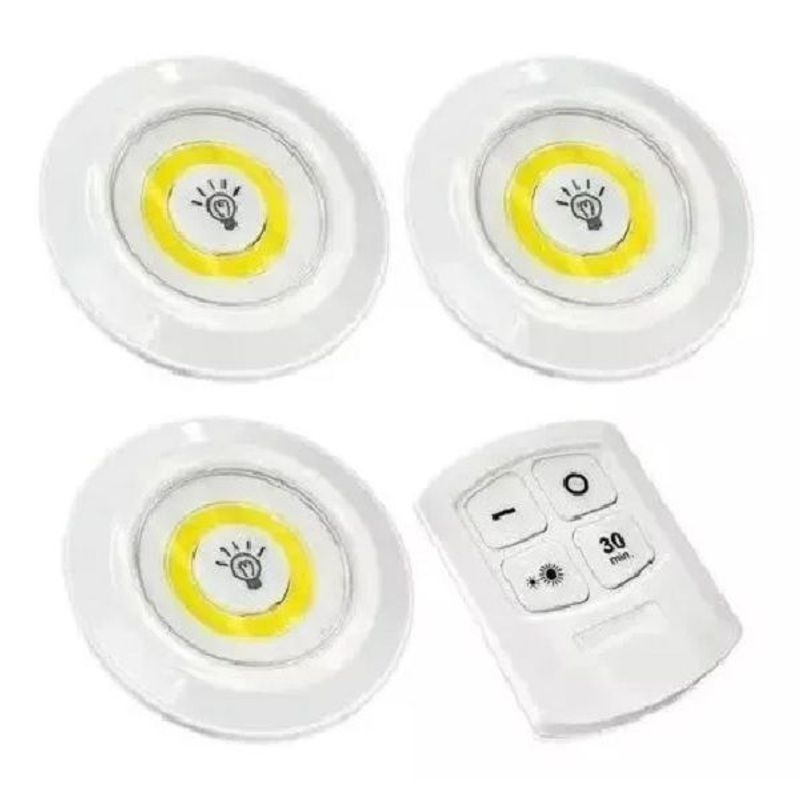 GENERICO - Lampara Luces Led X3 Iluminación Con Control Hogar Armario
