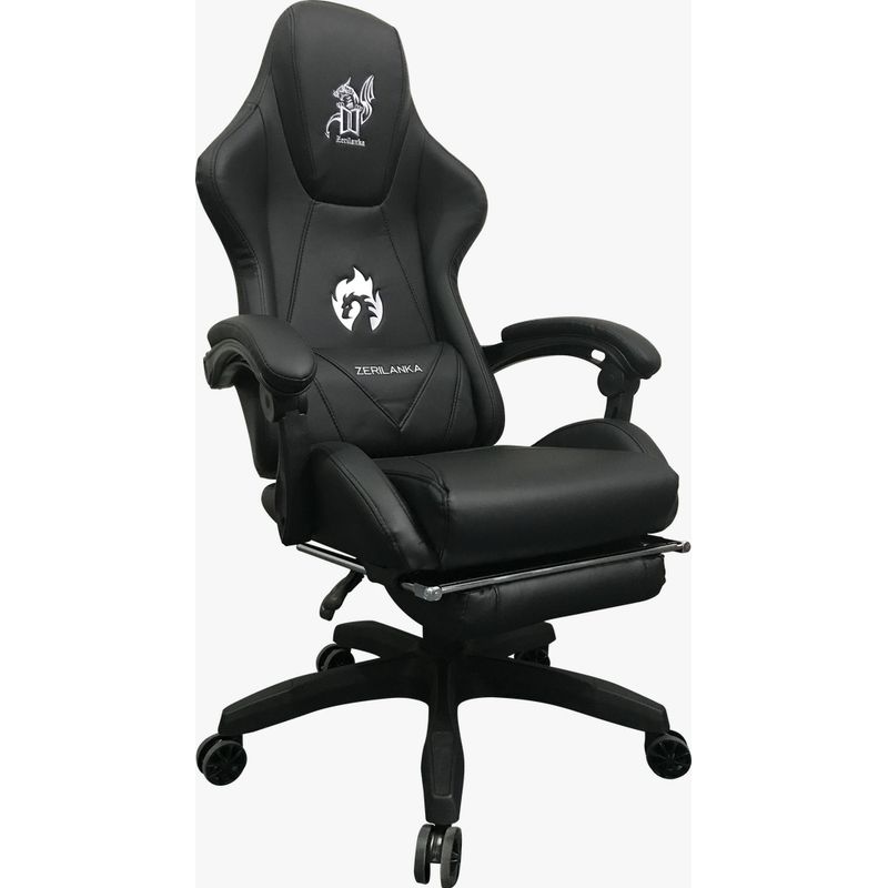 GENERICO - SILLA GAMER ERGONIMICACON  REPOSAPIES 2 COJINES 150° AKIRA - NEGRA