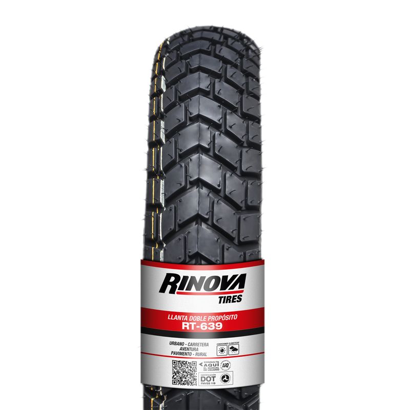 MERLIN ROD RINOVA - Llanta Doble Propósito 10080-17 Rt-639 Tl 58l Rinova Tires