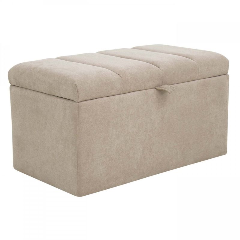 DISEÑOS RAMONA'S - Puff Baúl Paneles 80x40 Beige