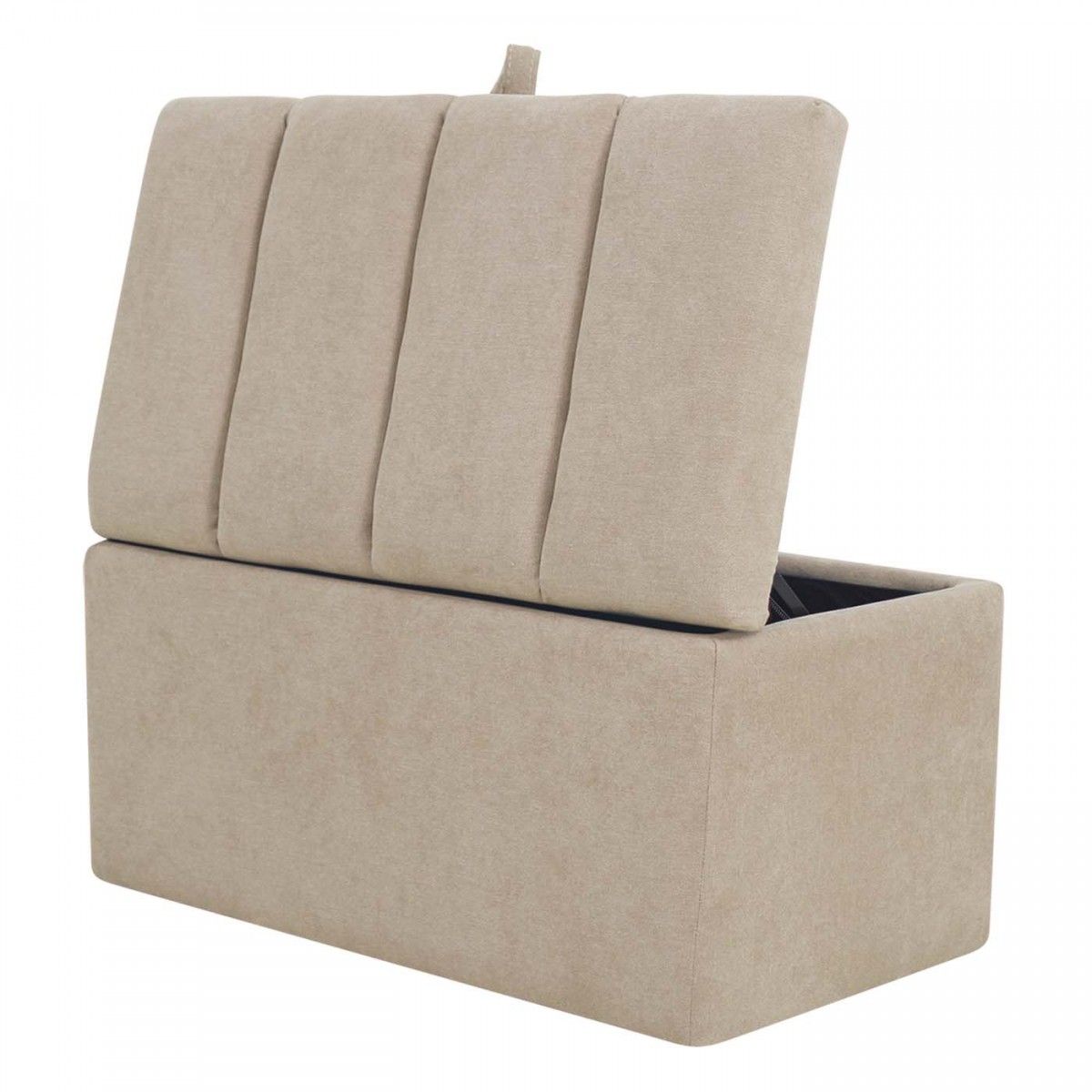 DISEÑOS RAMONA'S - Puff Baúl Paneles 80x40 Beige