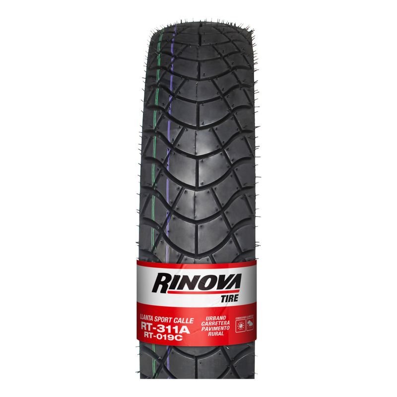 MERLIN ROD RINOVA - Llanta Sport Calle 100/90-17 Rt-311a Tl 61l Rinova Tires