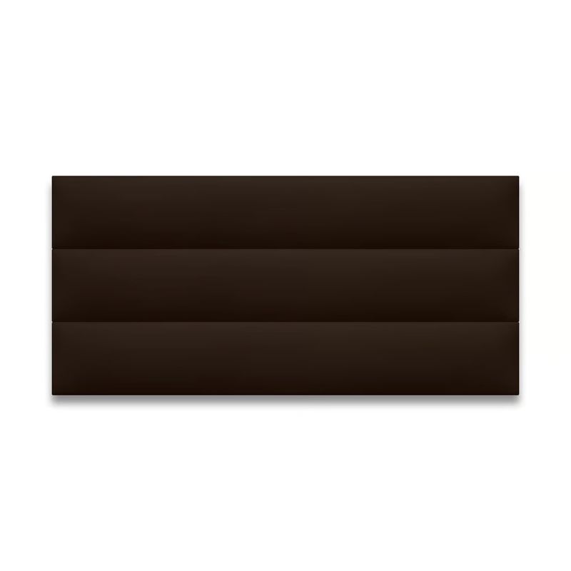 DISEÑOS RAMONA'S - Cabecero King 200x60 Paneles Horizontales Chocolate Sintético