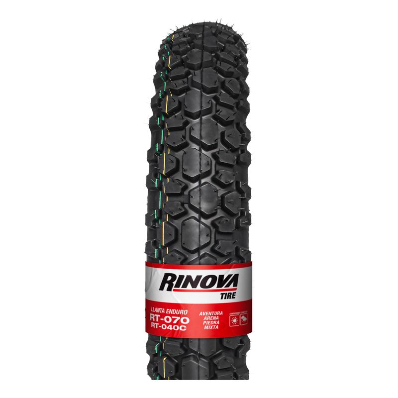 MERLIN ROD RINOVA - Llanta Enduro 90/90-19 Rt-070 Tt Con Cámara 64p Rinova Tires