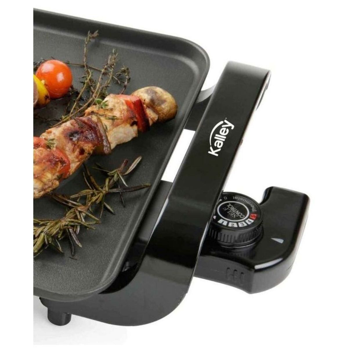 KALLEY - Asador kalley k-agl15 grill liso negro