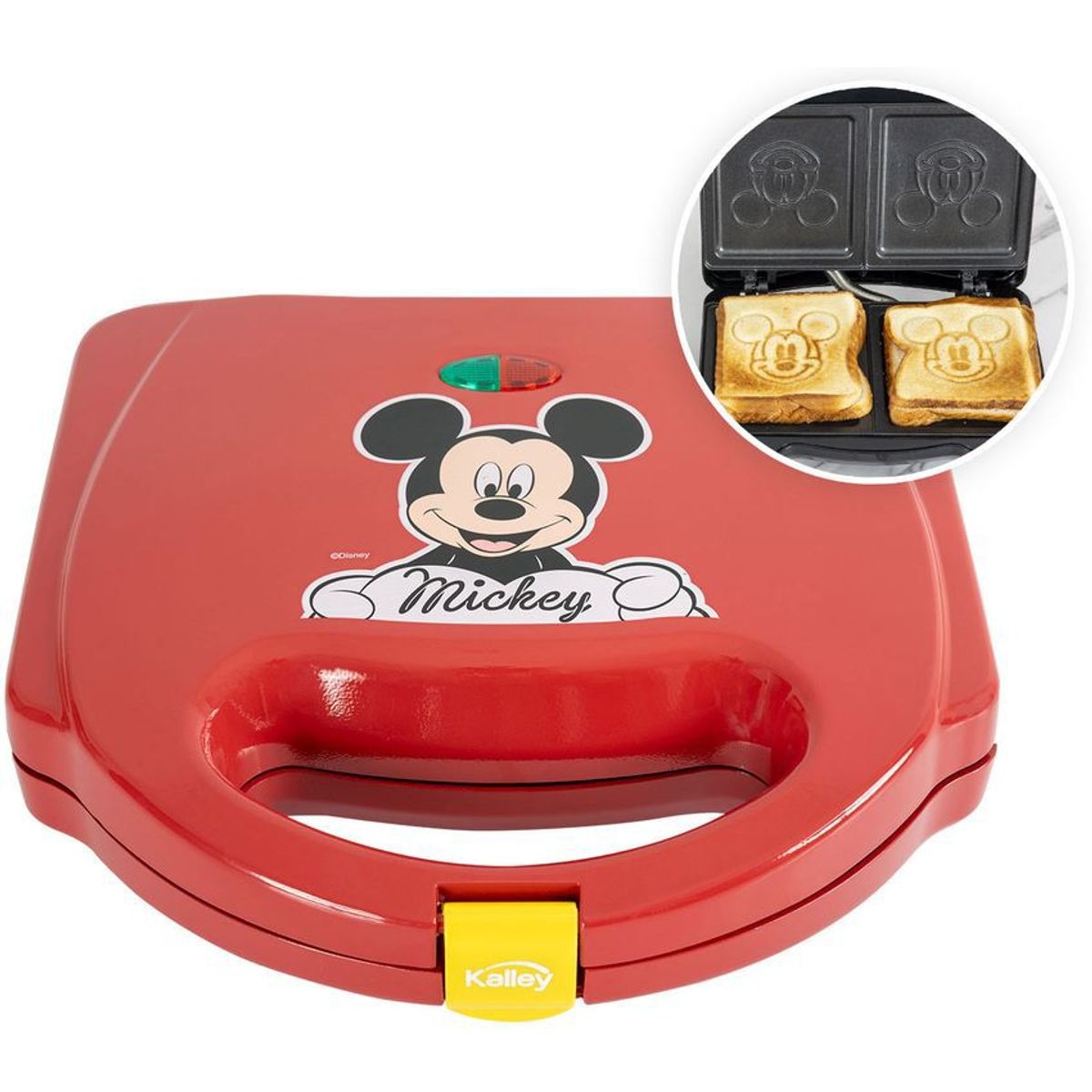 DISNEY - Sanduchera kalley mickey mouse de disney k-dsm101 roja