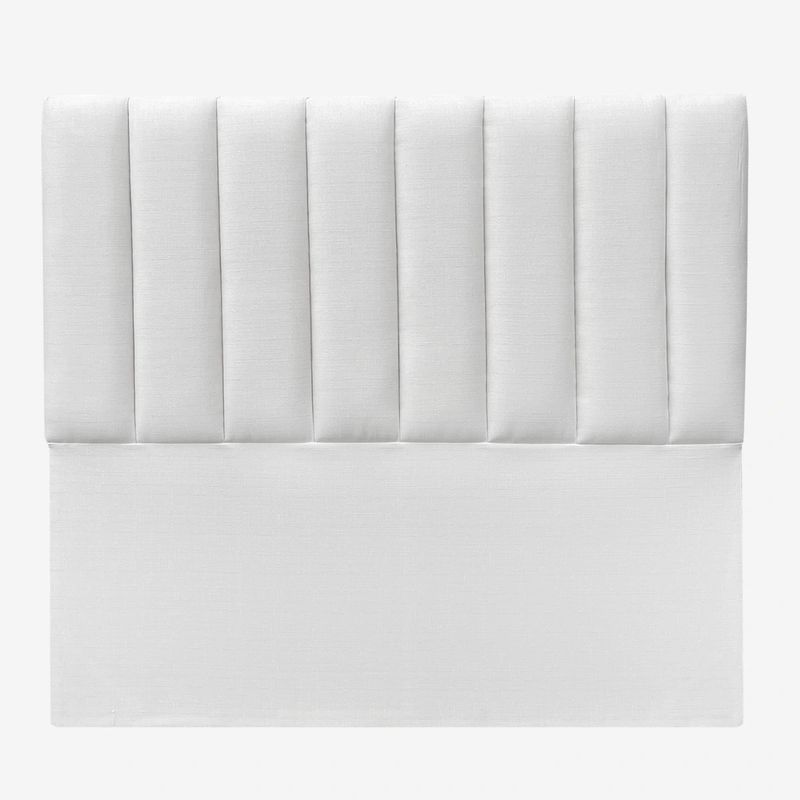 DISEÑOS RAMONA'S - Cabecero Queen 160x60+55 Paneles Verticales Blanco Tela