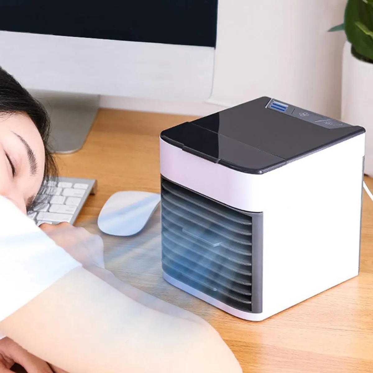 GENERICO - Mini Aire Acondicionado de Escritorio Portátil Enfriador Humidificador