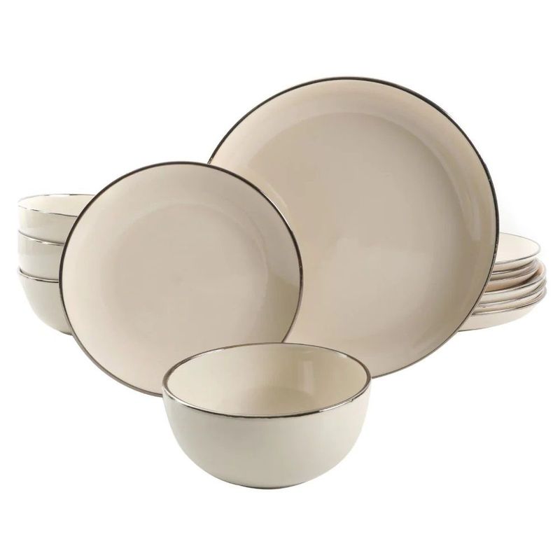 GIBSON - Vajilla Gibson Home Rockaway 12 Piezas Dorada