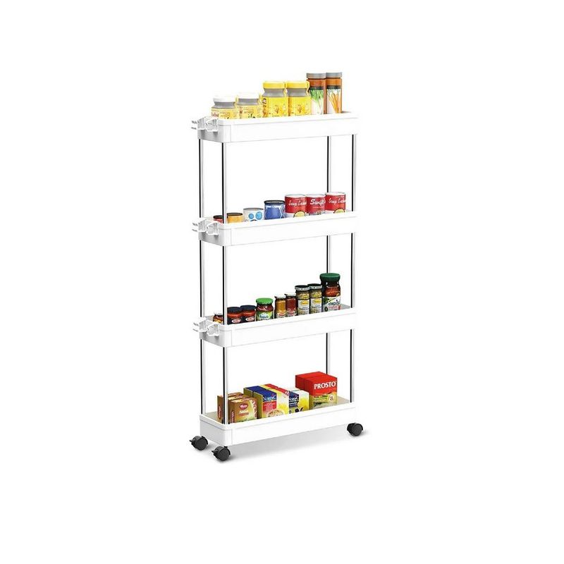 GENERICO - Carrito Organizador De Baño Y Cocina 4 Niveles Con Ruedas