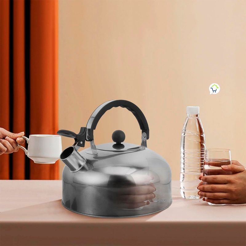 COMPRALOENCASA COM - Tetera Silbante 25L De Acero Inoxidable Camping Hervidor HK-4L